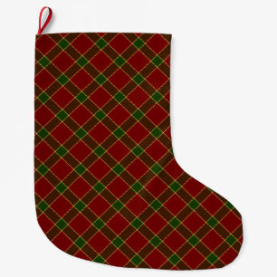 Grande Chaussette De Noël Red Holiday Plaid