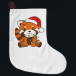 Grande Chaussette De Noël Red Panda Christmas Winter Animals Red Pandas<br><div class="desc">Les Panda rouges et les Christmas,  les fairy lights. Funny animals with toxits and snow for the holidays. A sweet Christmas greeting. Red pandas are cute animals and perfect for Christmas.</div>