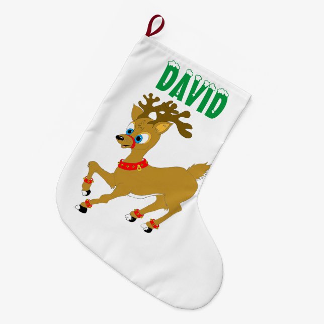 Grande Chaussette De Noël Reinder de Noël (Devant (Accrochage))