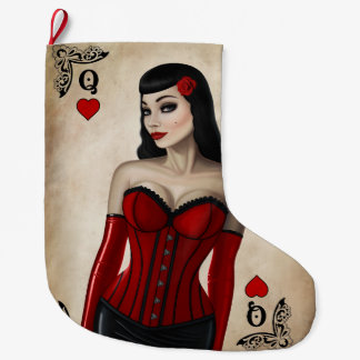 Grande Chaussette De Noël Reine des coeurs
