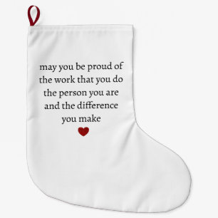 Grande Chaussette De Noël Remerciement infirmière enseignante mère appréciat
