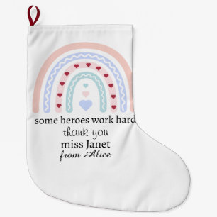 Grande Chaussette De Noël Remerciements aux enseignants - Cadeau pour le mei
