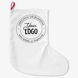 Grande Chaussette De Noël Remplacement et personnalisation faciles du logo