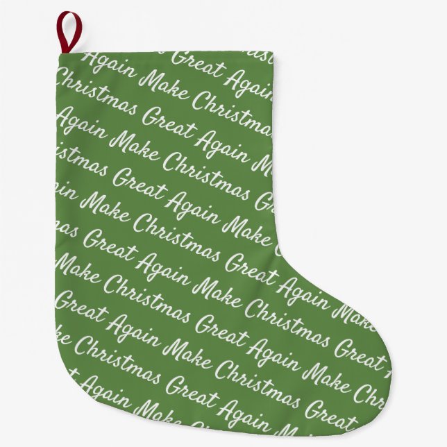 Grande Chaussette De Noël Rendre Noël super vert (Devant)