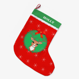 Grande Chaussette De Noël Rennes de Noël