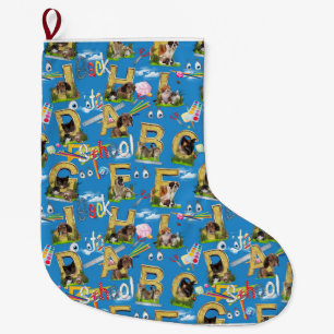 Grande Chaussette De Noël Retour À L'École ABC Conception Répétée