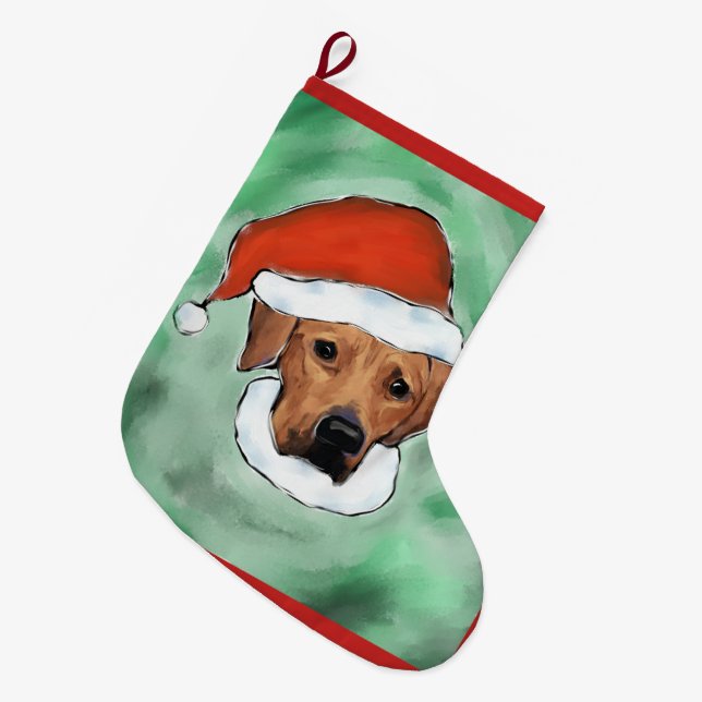 Grande Chaussette De Noël Rhodesian Ridgeback (Devant (Accrochage))