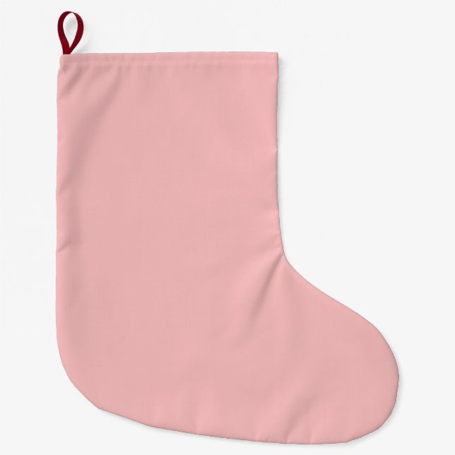 Grande Chaussette De Noël Rose Bébé (Devant)