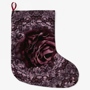 Grande Chaussette De Noël Rose Mandala