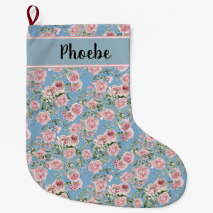 Grande Chaussette De Noël Rose Pink Peony