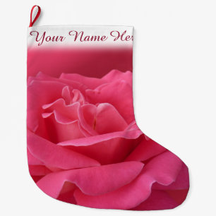Grande Chaussette De Noël Rose Rose Stocking Rose Noël Stocking Custom