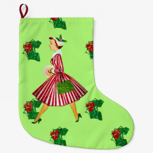 Grande Chaussette De Noël sainte dame de noël