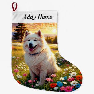 Grande Chaussette De Noël Samoyède