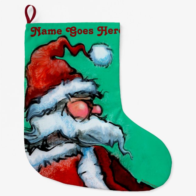 Grande Chaussette De Noël Santa Claus (Devant)