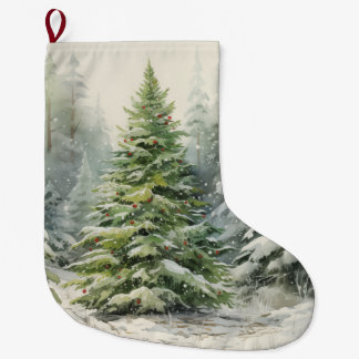 Grande Chaussette De Noël Sapin de Noël