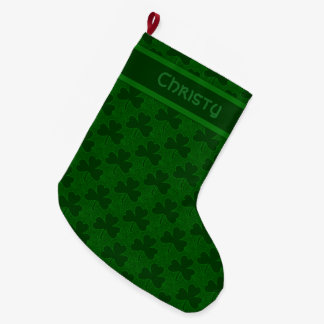 Grande Chaussette De Noël Shamocks personnalisés Petite réserve de Noël