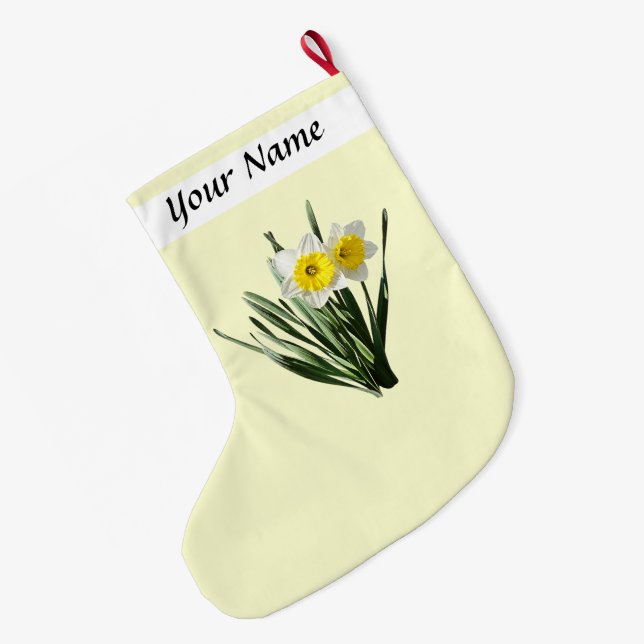 Grande Chaussette De Noël Shy Little Daffodil (Dos (Accrochage))