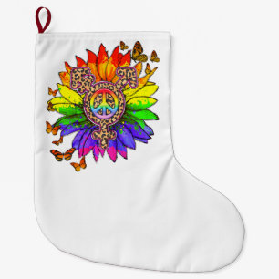 Grande Chaussette De Noël Signe léopard LGBT Mois des fiertés