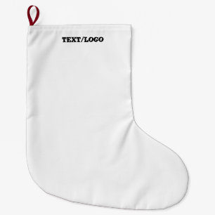 Grande Chaussette De Noël Simple logo personnalisé élégant minimal ici socié