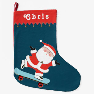 Grande Chaussette De Noël Skateboarder cadeau de vacances grand Noël Stocker