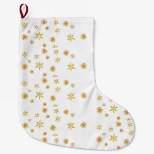 Grande Chaussette De Noël Snowflakes Custom Christmas Stocking