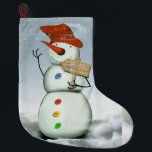 Grande Chaussette De Noël Snowman du Pôle Nord<br><div class="desc">Snowman du Pôle Nord</div>