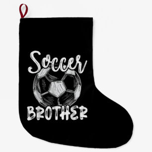 Grande Chaussette De Noël Soccer Frère Hommes Famille Matching Team Joueur S