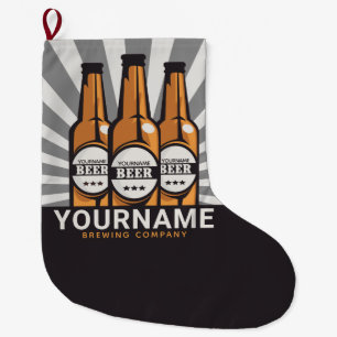 Grande Chaussette De Noël Société de brasserie artisanale personnalisée