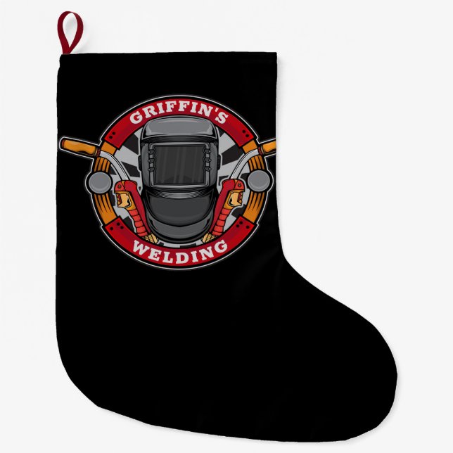 Grande Chaussette De Noël Société Welder Metal Fabricator Welding (Devant)
