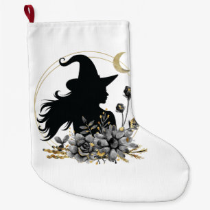 Grande Chaussette De Noël Sorcière contemporaine d'Halloween