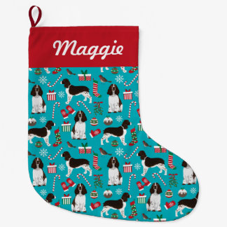 Grande Chaussette De Noël springer anglais spaniel noël stockage