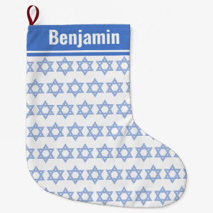 Grande Chaussette De Noël Star de David Hanoukka