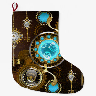 Grande Chaussette De Noël Steampunk Rusty Background