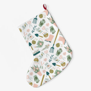 Grande Chaussette De Noël Stockage de l'heure du jardin #2