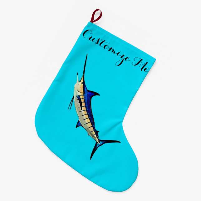 Grande Chaussette De Noël Stockage de Marlin (Devant (Accrochage))