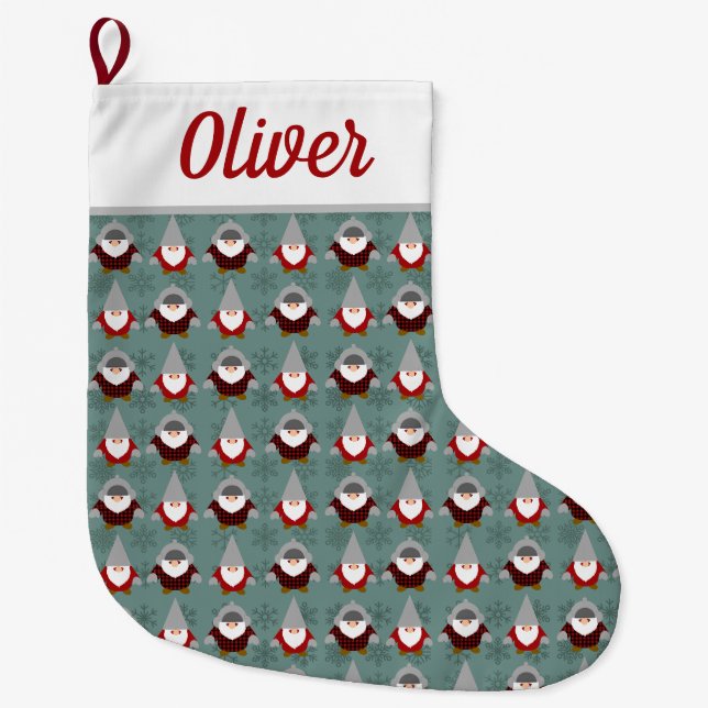 Grande Chaussette De Noël Stockage de Noël (Devant)
