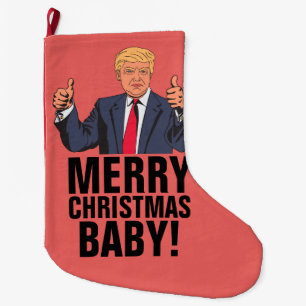GRANDE CHAUSSETTE DE NOËL STOCKAGE DE NOËL DE DONALD TRUMP (GRAND)