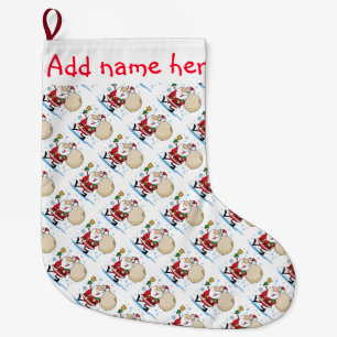 Grande Chaussette De Noël Stockage de Noël personnalisé/Père Noël