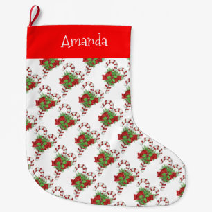 Grande Chaussette De Noël Stockage de Noël personnalisé/Sucres de canne