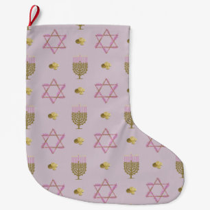 Grande Chaussette De Noël Stockage Hanoukka