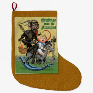 Grande Chaussette De Noël Stocker Krampus