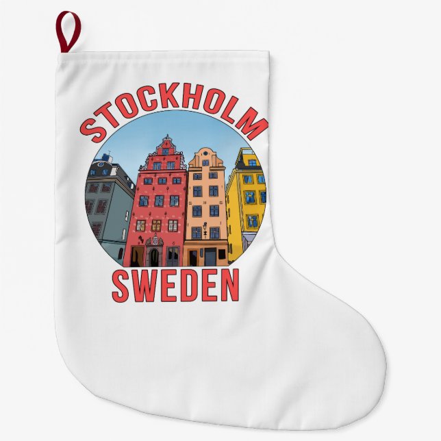 Grande Chaussette De Noël Stockholm Suède (Devant)