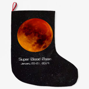 Grande Chaussette De Noël Super Blood Moon Eclipse 2019