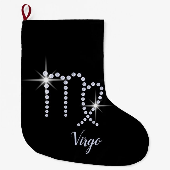 Grande Chaussette De Noël Symbole Virgo Diamonds (Devant)