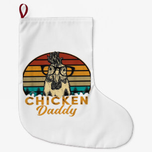 Grande Chaussette De Noël T-shirt homme vintage Chicken Daddy Chicken Papa P