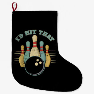Grande Chaussette De Noël T-Shirt Vintage de bowling amusant Je frappais ce