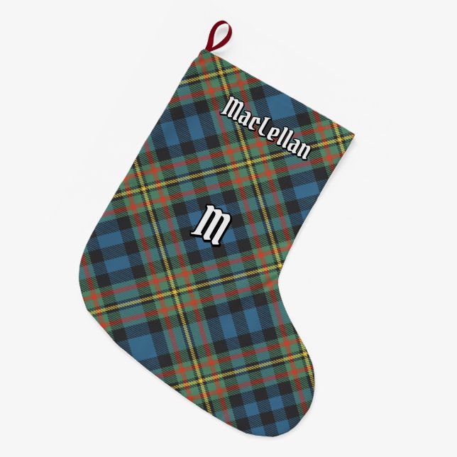 Grande Chaussette De Noël Tartan ancien du clan MacLellan (Devant (Accrochage))