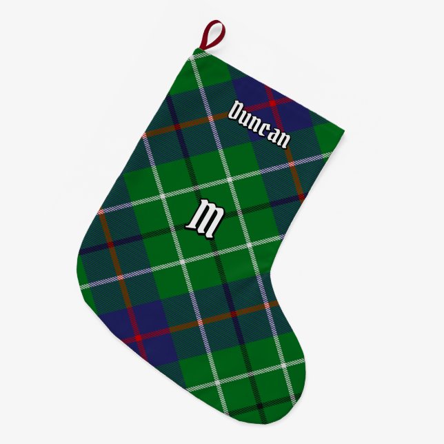 Grande Chaussette De Noël Tartan du clan Duncan (Devant (Accrochage))