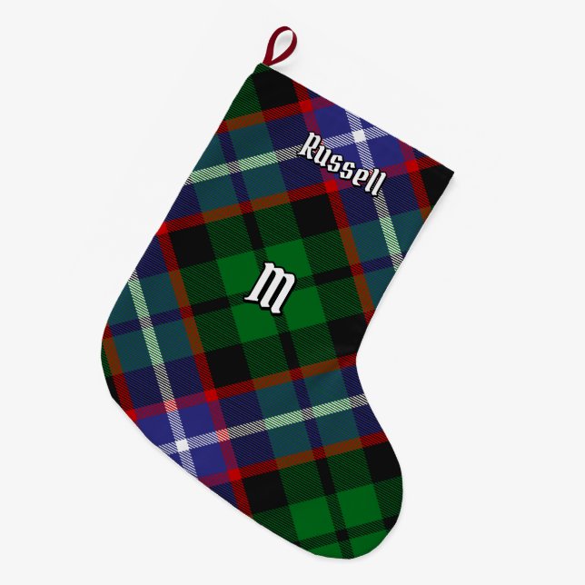 Grande Chaussette De Noël Tartan du clan Russell (Devant (Accrochage))
