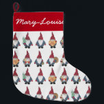 Grande Chaussette De Noël Tomten Christmas Stocking<br><div class="desc">Le design Tomten a été créé par Eggplant et Purple à l'aide d'aquarelle et de graphite. Ces adorables et mignons gnomes de Noël s'inspirent du folklore scandinave. Tomten est considéré comme la version suédoise et norvégienne du Père Noël. Cette collection comprend des Tomtens tenant une gamme d'objets différents, y compris...</div>